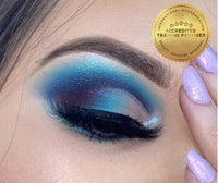 Beautiful makeup look featuring blue and purple eyeshadow, showcasing skills from the Makeup Mastery course.