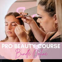 Professional Beauty Services online course bundle with expert beauty training demonstration.