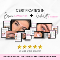 Certificate in Eyebrow Lamination & Eyelash Lifting - Online Course Bundle